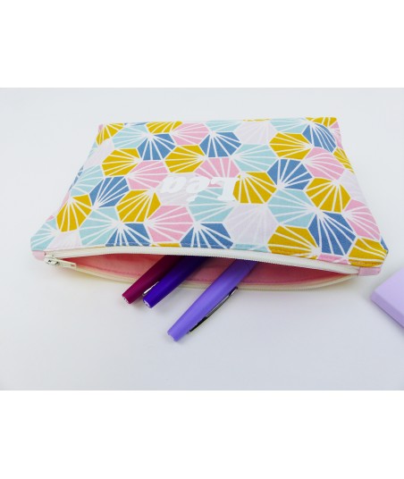 La trousse Origami, intérieur rose