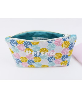 La trousse Origami, intérieur bleu vert