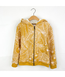 Vue du Sweat Dino dino en jersey orangé : Un choix coloré et tendance.