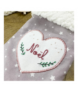 Facile à coudre ce patron de chaussette de Noël