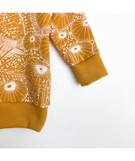 Le petit sweat feuillage doré