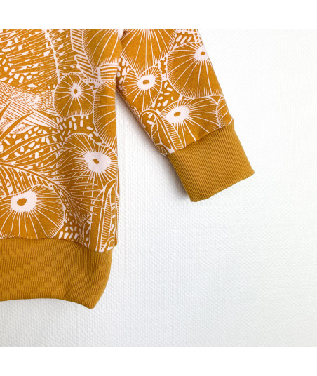 Le petit sweat feuillage doré