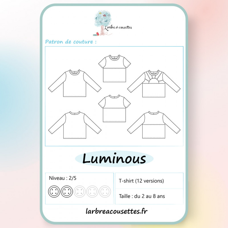 Patron de couture Luminous - 12 versions créatives pour enfants de 2 à 8 ans. Patron de couture Luminous - 12 versions créatives pour enfants de 2 à 8 ans.