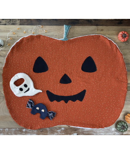 Couverture bébé en forme de citrouille pour soirée automnale