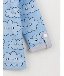 Le pull enfant nuage, doublé jersey gris