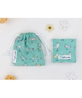 Les lingettes sont assorties au mini sac à vrac