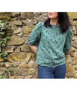 La blouse Green Forest, en double gaze