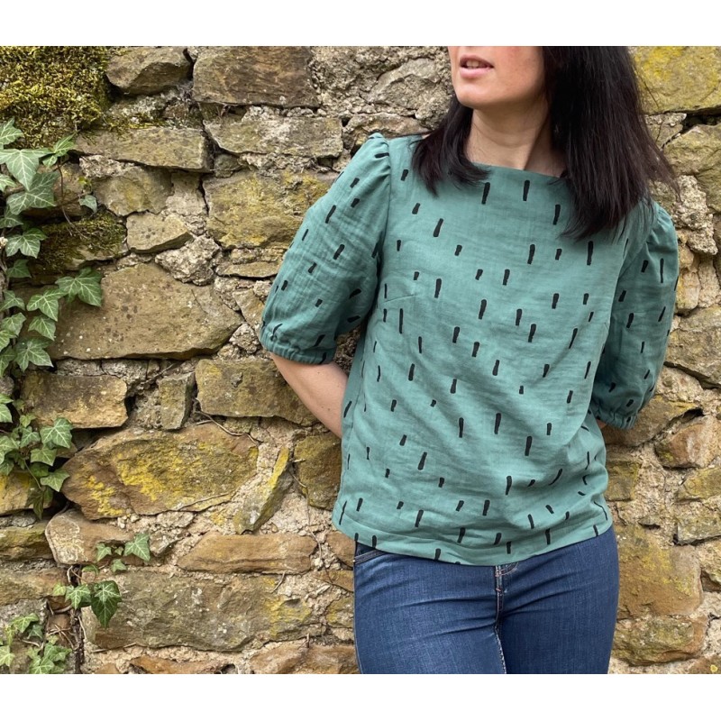 La blouse Green Forest, en double gaze