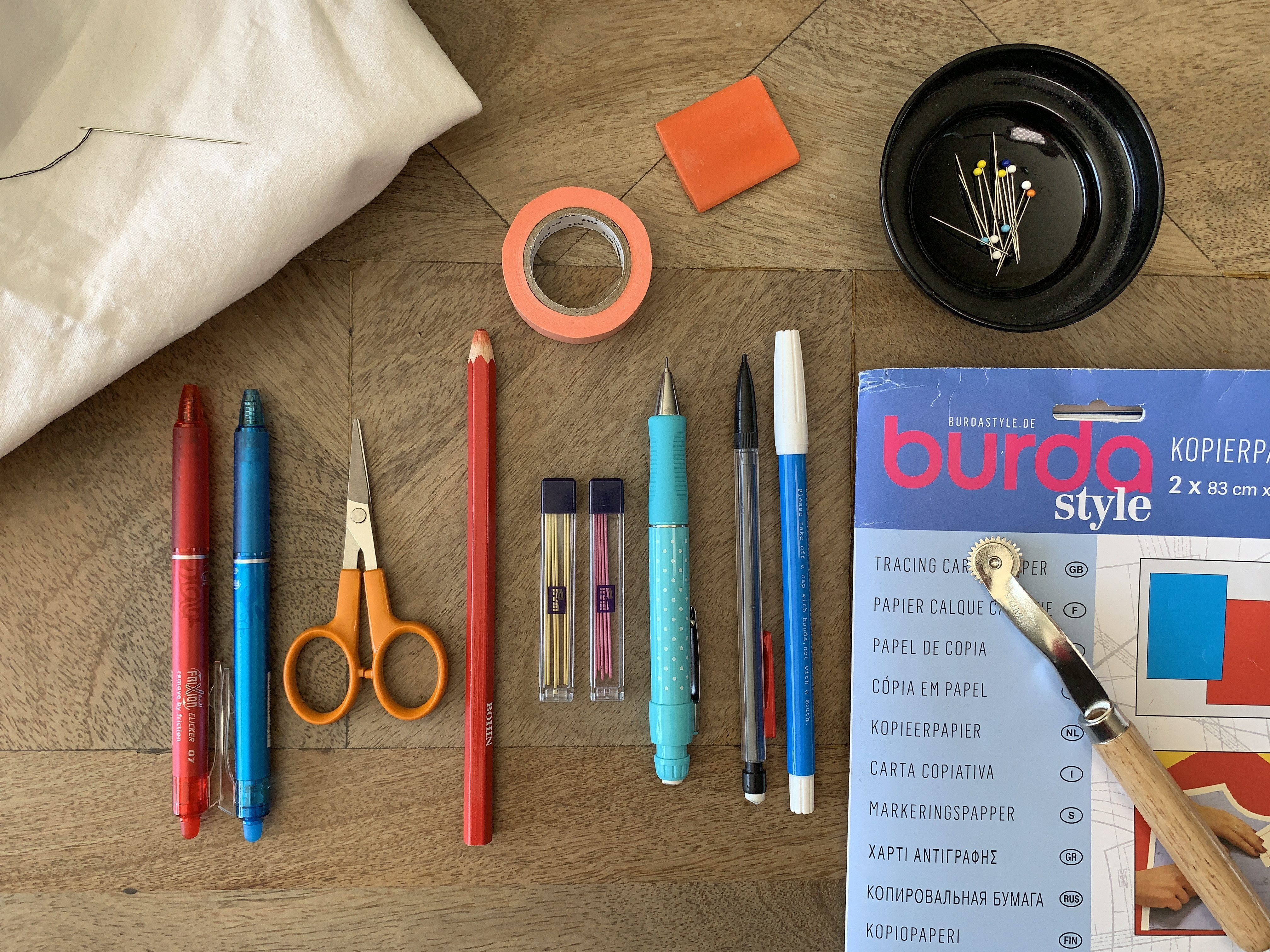 Les outils de marquage du tissu à coudre